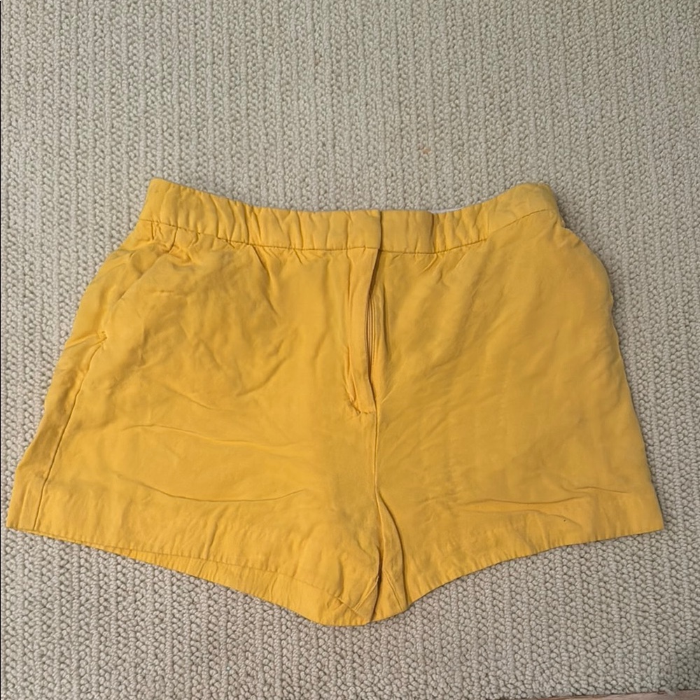 Reiss Yellow High Waist Shorts Vibrant and Comfortable
